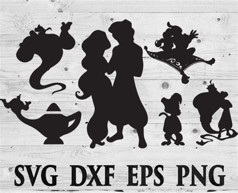 Download Disney Alladin 4 SVG Files Disney Silhouettes DXF Files ...