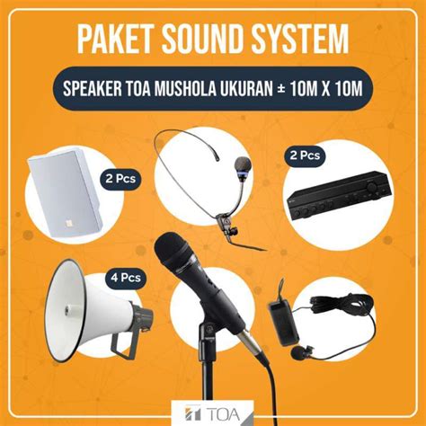 Promo Paket Sound System Speaker Mushola Toa Ukuran M X M Diskon Di Seller Retaily