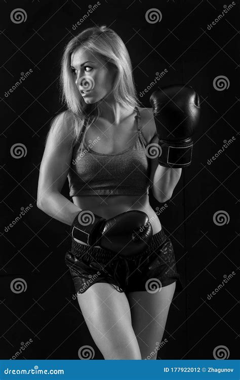 Beautiful Woman With The Boxing Gloves Stock Photo Image Of Boxer