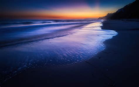 Silent Beach Wave Sunset