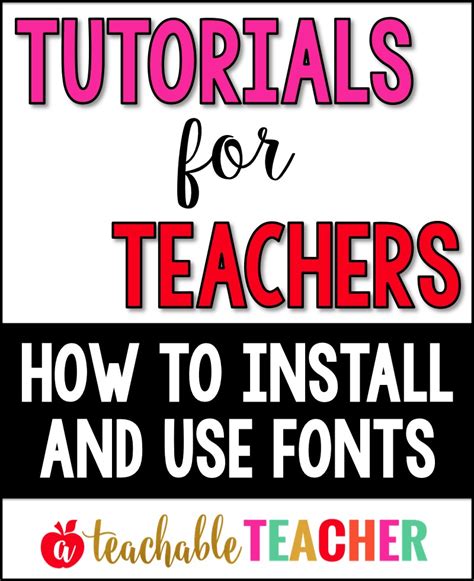 How To Install And Use Fonts A Teachable Teacher