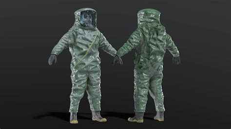 HAZMAT NBC Suit Rigged 3D Model By Albin