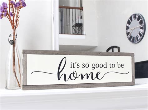 Its So Good To Be Home Framed Wood Sign Christmas T Etsy