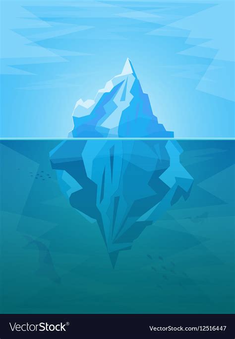 Cartoon Iceberg Royalty Free Vector Image Vectorstock