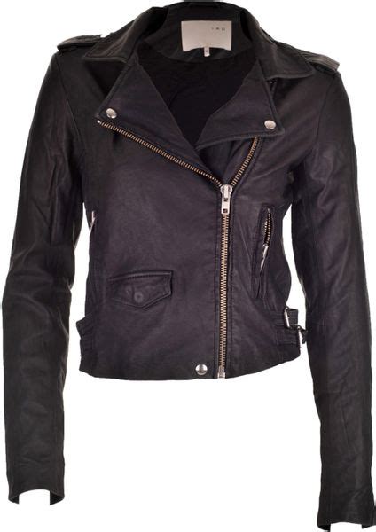 Iro Salinas Black Leather Jacket In Black Lyst