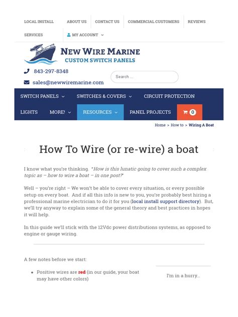 How To Wire A Boat Beginners Guide With Diagrams New Wire Marine