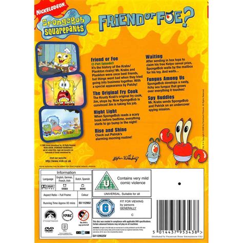 Spongebob Squarepants Friend Or Foe Dvd By Wreny2001 On Deviantart