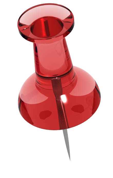 Red Transparent Push Pin Beta Transparent Red Jewelry