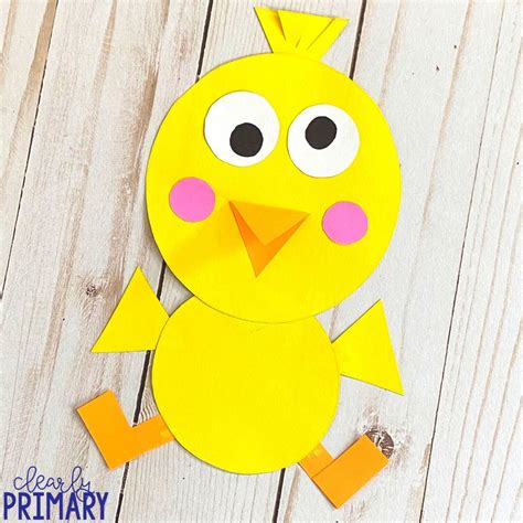 Spring Chick Shape Craft Clearly Primary