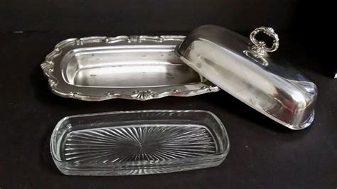 Vintage F B Rogers Silverplate Butter Dish With Lid Georgetown With