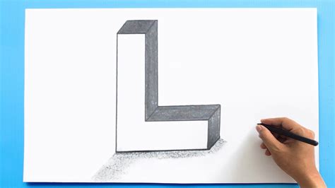 3d Letter Drawing L Youtube