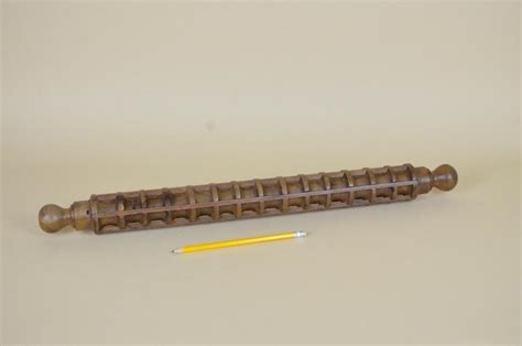 1900s Italian Vintage Wooden Ravioli Rolling Pin For Sale