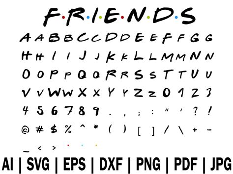 Friends Font Instant Download Etsy