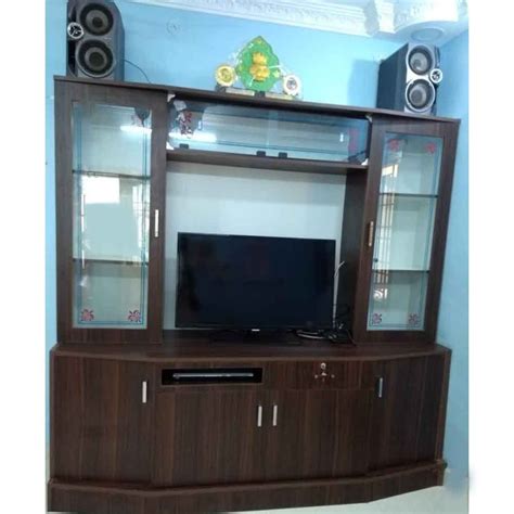 Wall Mounted Brown Wooden Tv Cabinet For Residential At Rs 500square