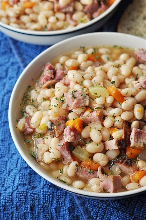Ham And Bean Crockpot Soup Using Leftover Ham Savory With Soul