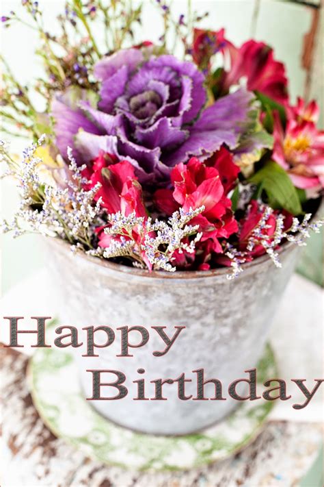 Happy Birthday Cake And Flowers Images Greetings Wishes Images