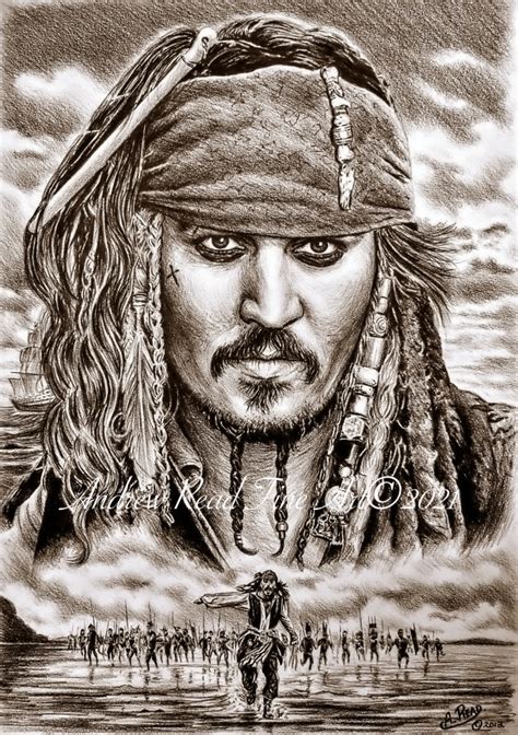 Art Captain Jack Sparrow Drawing Johnny Depp