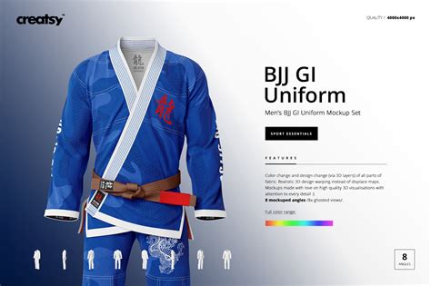 Brazilian Jiu Jitsu Uniform Bjj Gi Mockup Set On Behance