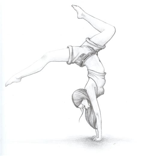 Image Result For Drawings Of Girls Doing Gymnastics Girl Drawing