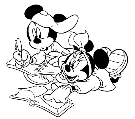 Mickey hugs a tree disney 6246. Learning Through Mickey Mouse Coloring Pages