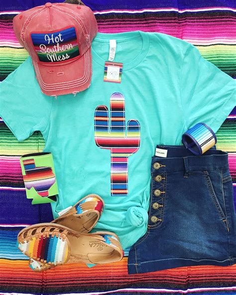 Serape Cactus Look By Sweet Texas Treasures Cute Country Outfits