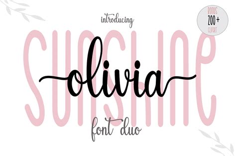 Sunshine Olivia Font By Fillo Graphic · Creative Fabrica