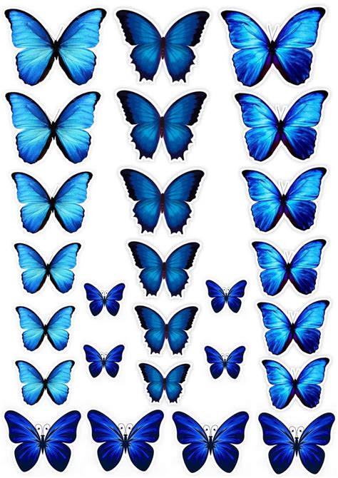 Borboletas Azul Mariposa Imprimible Mariposas Para Imprimir