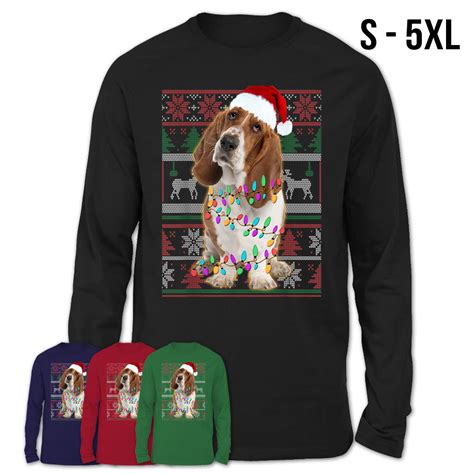 Basset Hound Ugly Sweater Christmas T T Shirt Teezou Store