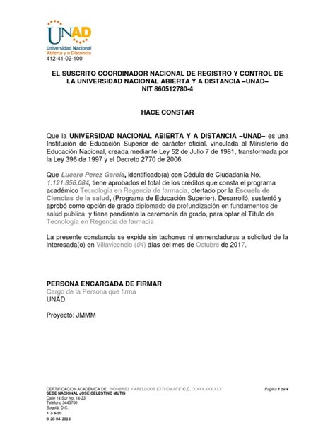 Carta Solicitu De Grado Unaddocx Bogotá Further Education