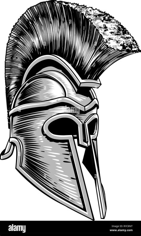 Ancient Greek Spartan Warrior Gladiator Helmet Stock Vector Image And Art