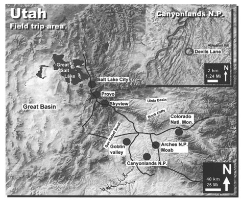 Location Map Showing Satellite Images From Utah And Canyonlands