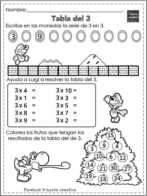 Tablas De Multiplicar Del 1 Al 10 Para Niños C83
