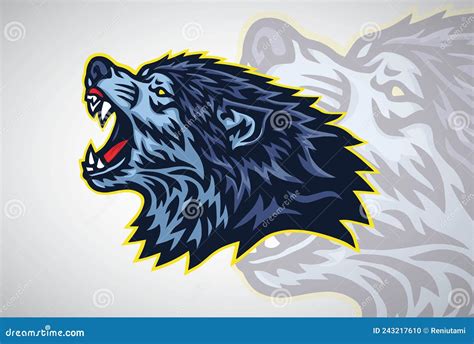 Wolf Werewolf Esports Sport Logo Design Template Vector Mascot Stock Vector Illustration Of