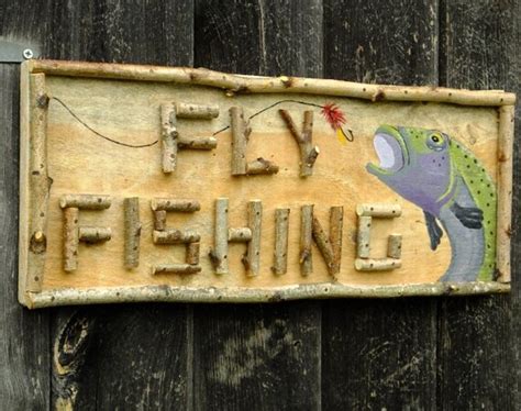 Fly Fishing Sign Fisherman T Rustic Decor By Therusticwoodshed