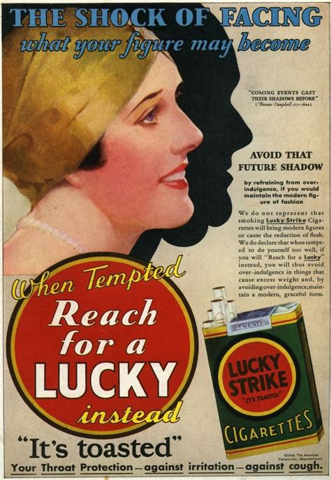 Lucky Strike Cigarette Ad 1920s Art Deco Vintage Hollywood