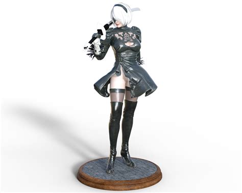 stl file nier automata yorha 2b for 3d printer ヨルハ2号b型 🖨️・3d printing template to download・cults