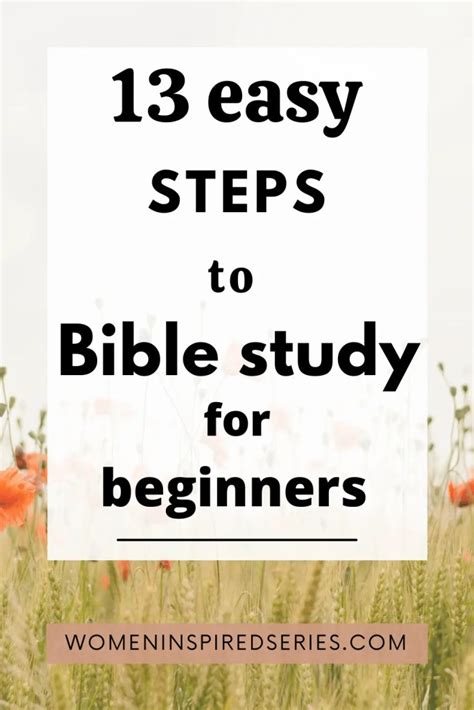 13 Easy Steps To Bible Study For Beginners Womeninspiredseries