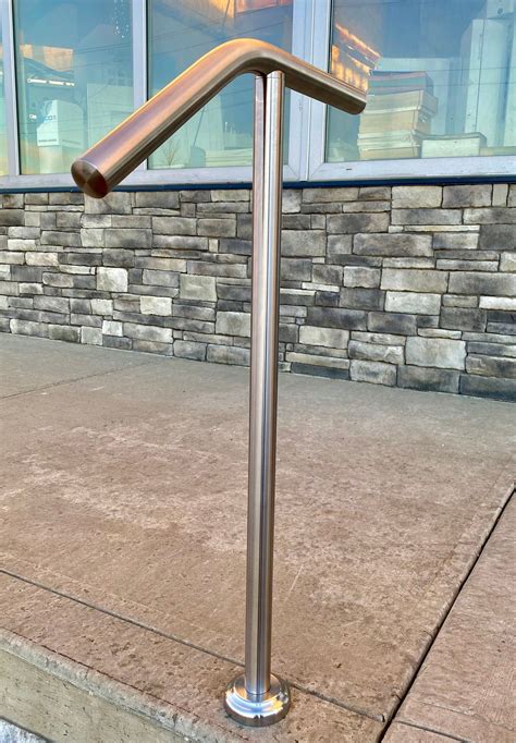 Step Step Single Post Handrail Stainless Steel And Etsy