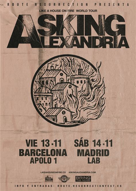 Nueva Gira Route Resurrection Asking Alexandria Vuelven A España A Presentar Su Nuevo Disco