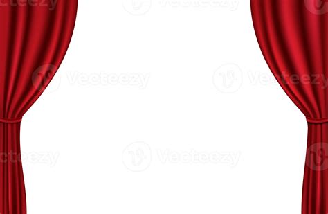 Realistic Red Velvet Curtain Folded On Background 21977493 Png