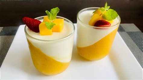 ' i need a mango cake. MANGO PANNA COTTA🥭 #mangodesert #italiandesert - YouTube