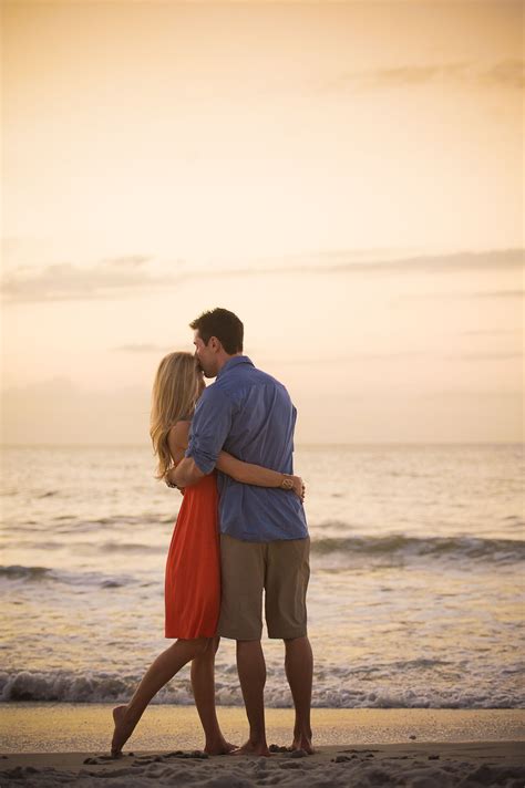 Sunset Engagement Picture Couple Beach Pictures Beach Engagement Photos Engagement Photoshoot