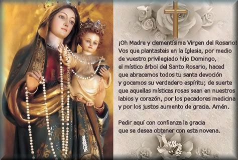 Santa María Madre De Dios Y Madre Nuestra Oración A La Virgen Del Rosario