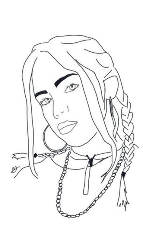 Amazing Billie Eilish Coloring Page Free Printable Coloring Pages For