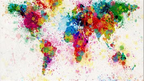 Colorful Paint Wallpaper Hd Best Wallpaper Hd Map Canvas Art World
