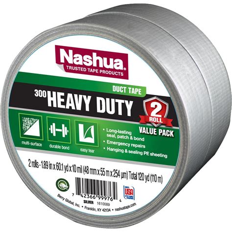 Nashua Tape 189 In X 120 Yd 300 Heavy Duty Duct Tape In Silver 2