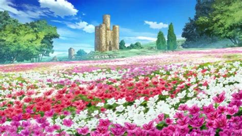 Anime Flower Scene Jolie Paysage Paysage Lieux