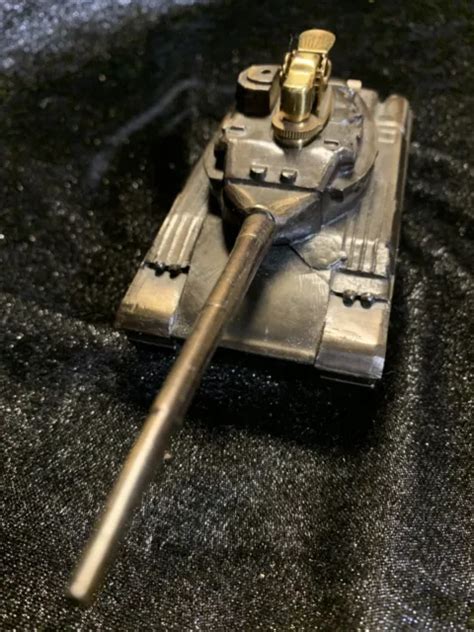 VINTAGE AMX Army Tank Lighter Metal Butane It Works Military Collectible PicClick
