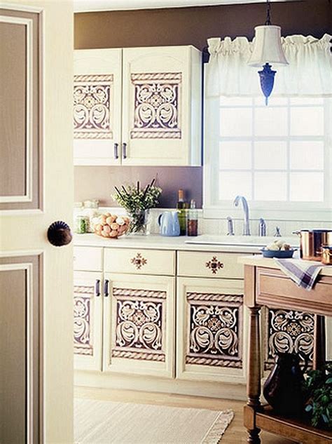 17 Best Images About Stenciled Cabinet Doors On Pinterest Hand