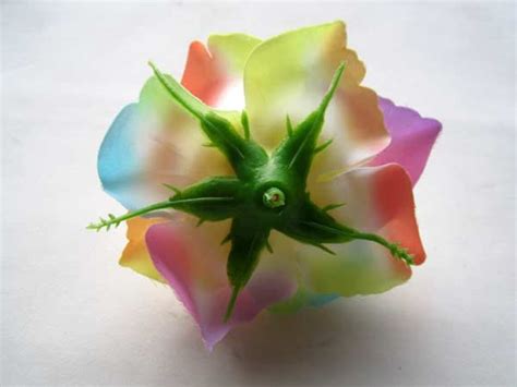 12 Light Rainbow Roses Artificial Silk Flower Heads 375 Etsy